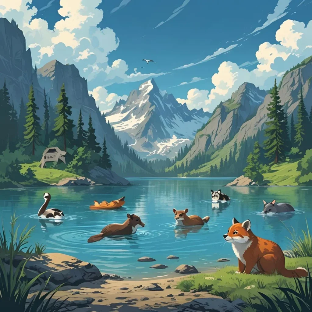 Quirky Animal Lake Puns