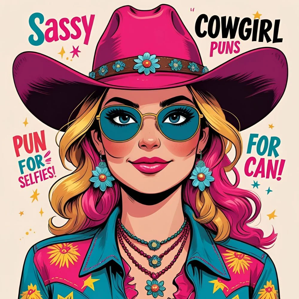 Sassy Cowgirl Puns for Selfies